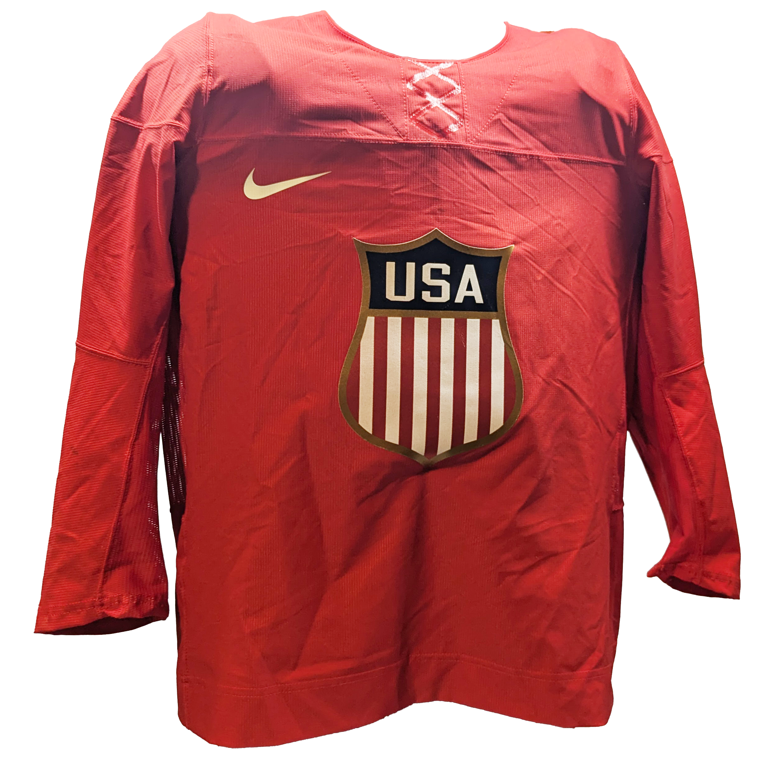 Nike - Maillot d'entraînement authentique avec logo Shield de l'équipe américaine IIHF d'occasion